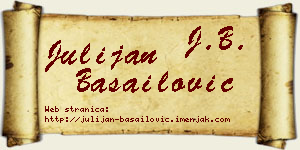 Julijan Basailović vizit kartica